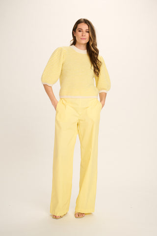 Nathalie Cotton Pants - Yellow