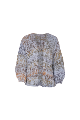 Isa Cardigan Short Pastel Blue Multi