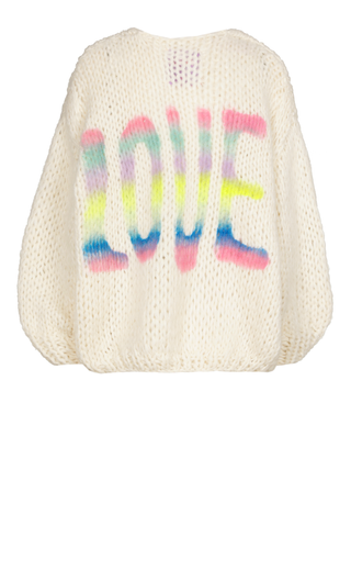 Alpaca Cardigan Short - Off White - Love Grafitti