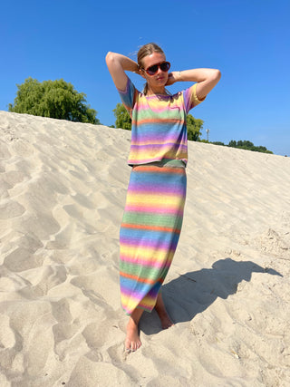 Manon Knitted Skirt Pastel Multi