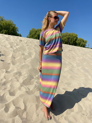 Manon Knitted Skirt Pastel Multi