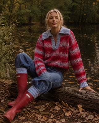 Luna Pullover Red/Lila