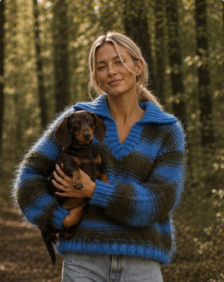Luna Pullover Blue/Green