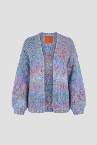Isa Cardigan Short Jeans Blue Multi