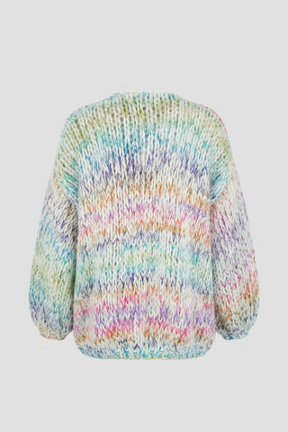 Isa Cardigan Short Mint Multi
