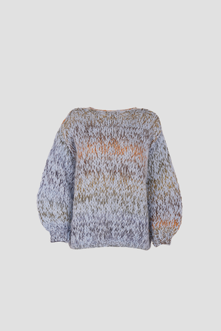 Amy Pullover Round Neck Pastel Blue Multi