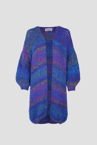 Celine Cardigan Long Cobalt Multi