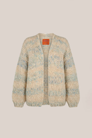 Brigitte Cardigan Short Sand / Blue