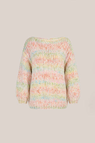 Amy Pullover Round Neck Off White Multi
