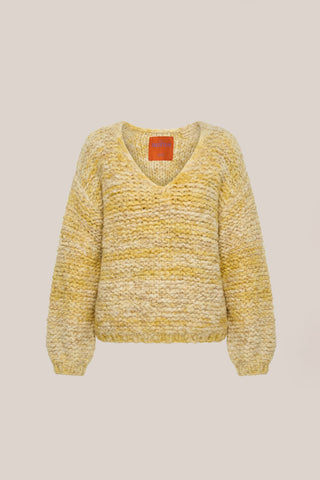 Hannah Pullover V-Neck Yellow