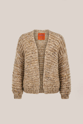 Evelyn Cardigan Short - Beige Multicolor