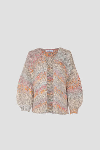 Isa Cardigan Short Grey Multi