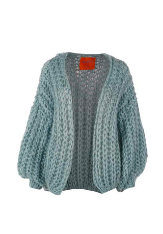 Tessa Cardigan Short Rib Petrol Blue