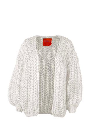 Tessa Cardigan Short Rib White