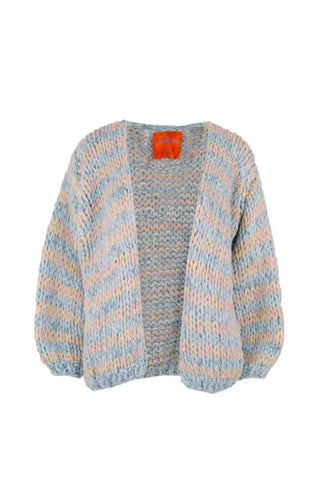 Maud Cardigan Short Pastel Blue / Yellow / Pink