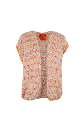 Mira Cardigan Sleeveless Pastel Pink / Yellow