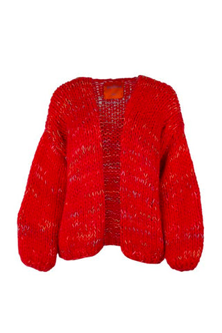 Isa Cardigan Short Red Multi