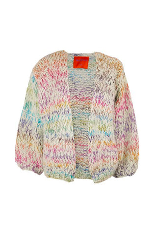 Isa Cardigan Short Mint Multi