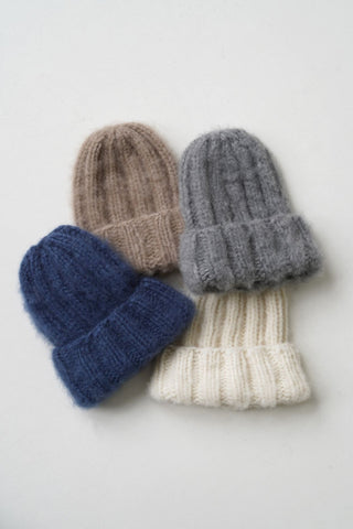 Ella Cashmere Beanie - Grey