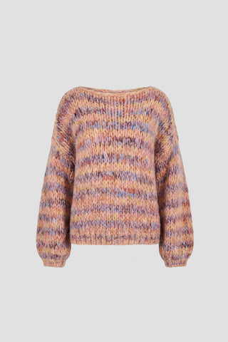 Lola Pullover Round Neck Lilac / Peach