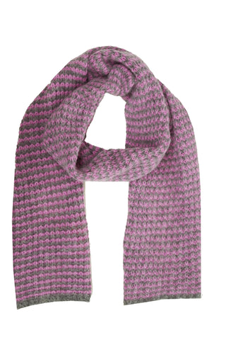 Rita Scarf Grey / Candy Pink