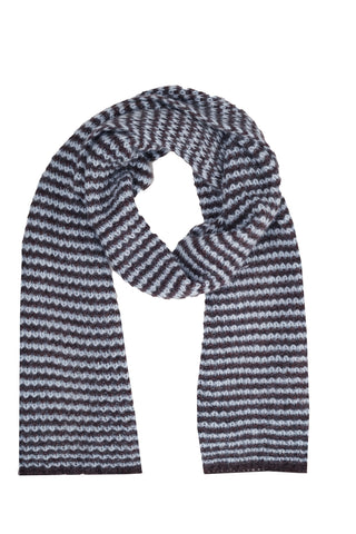 Rita Scarf Brown / Light Blue