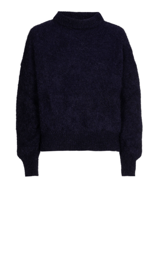 Coco Mohair Pullover Round Neck Navy