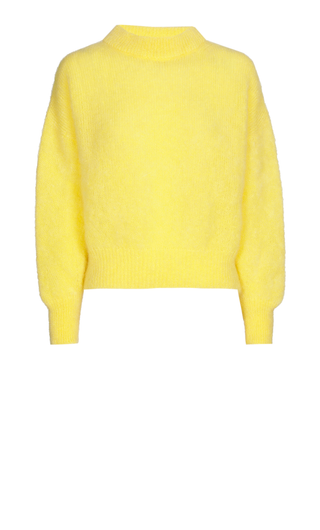 Coco Mohair Pullover Round Neck Yellow