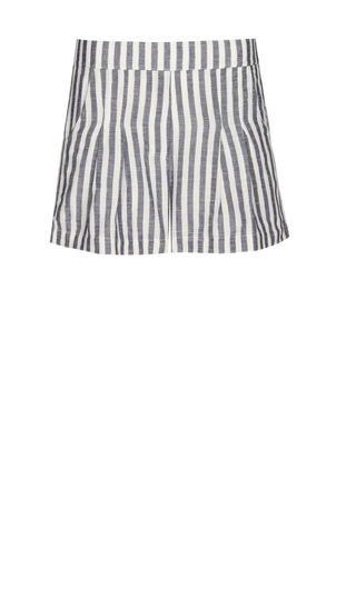 Emma Viscose Shorts Navy, Off White Striped