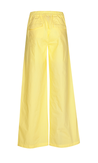 Emma Cotton Pants with Back Pockets Yellow