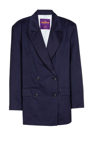 Giovanna Cotton Blazer Navy