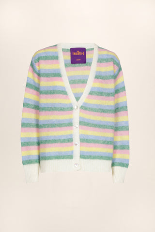 Monica Alpaca Cardigan Short - Multicolour