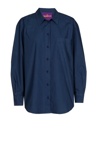 Paulina Cotton Blouse Navy