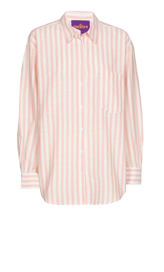 Paulina Viscose Blouse Pale Pink, Off White Striped