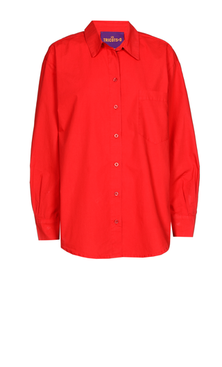 Paulina Cotton Blouse Red