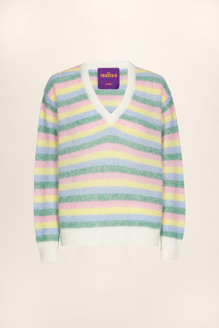 Scilla Alpaca Pullover V-Neck - Multicolour