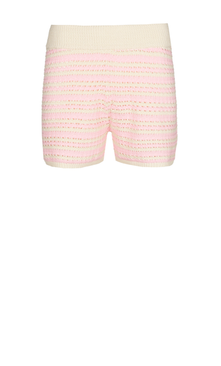 Stephanie Cotton Shorts Pale Pink, Off White Striped