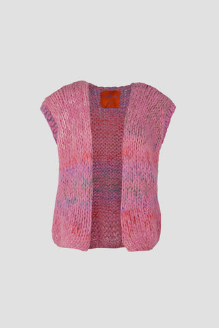 Mae Cardigan Sleeveless Candy Pink Multi