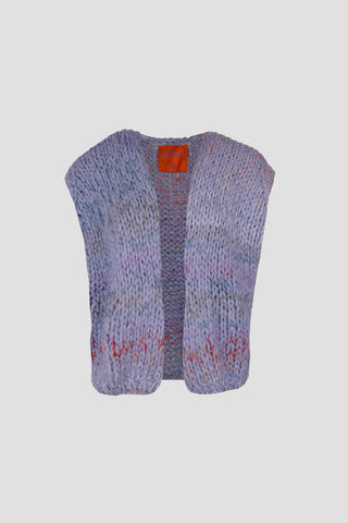 Mae Cardigan Sleeveless Jeans Blue Multi