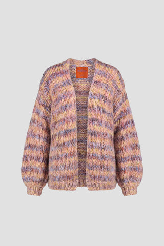 Maud Cardigan Short Lilac / Peach