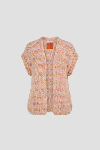 Mira Cardigan Sleeveless Pastel Pink / Yellow