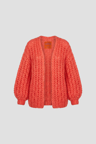 Tessa Cardigan Short Rib Coral