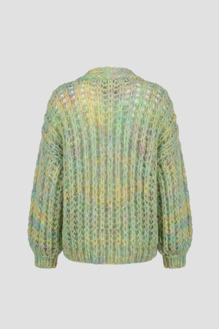 Tessa Cardigan Short Rib Green Multi
