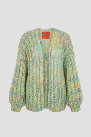 Tessa Cardigan Short Rib Green Multi