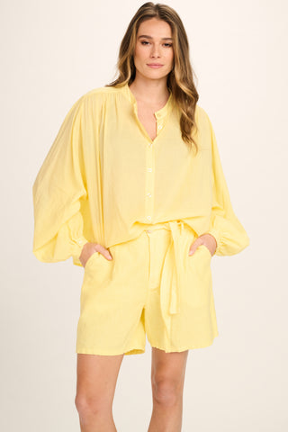 Bea Linen Shorts - Yellow